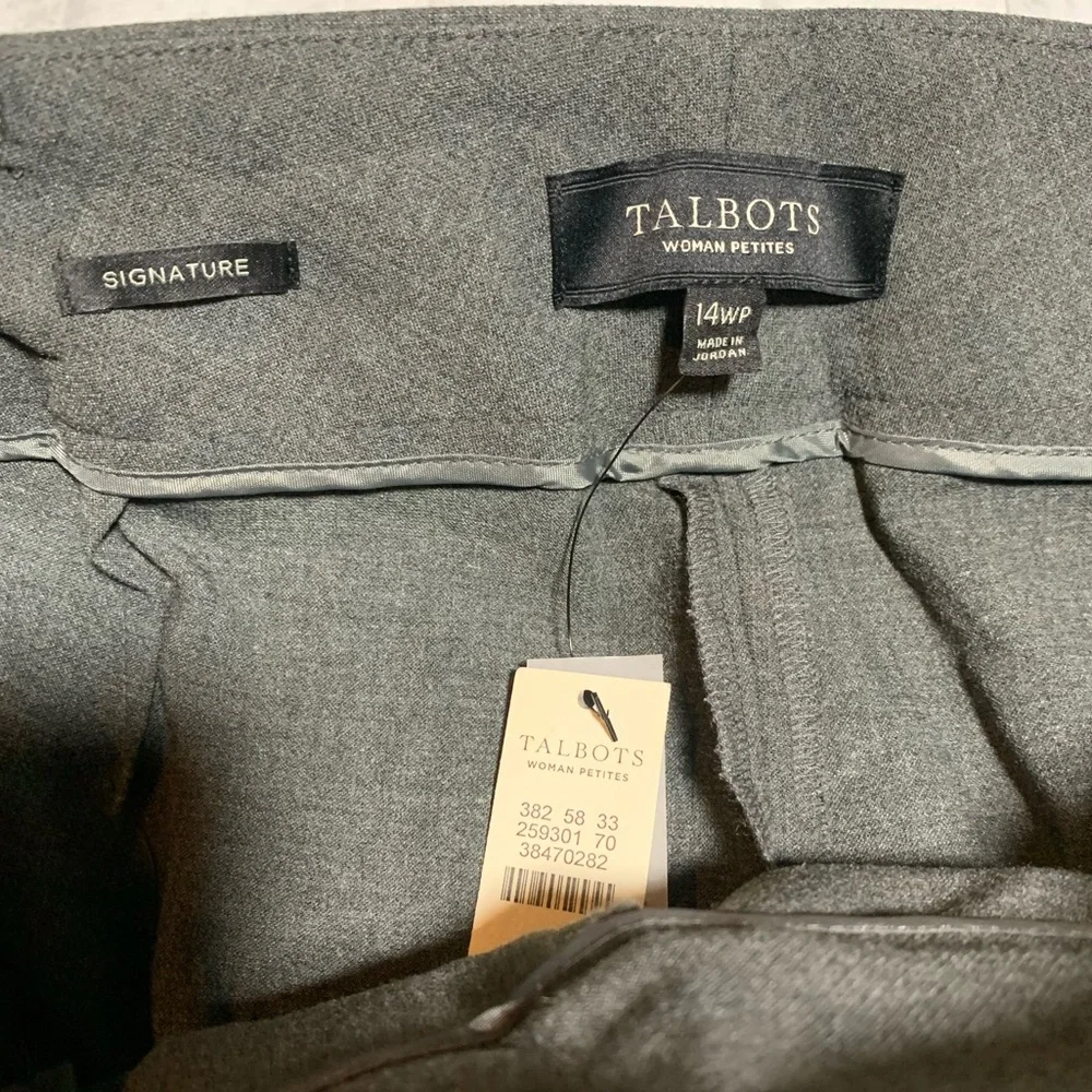 NWT Talbots Signature ankle Gray Dress Pants. Petites. Size 14WP. - Picture 3 of 11